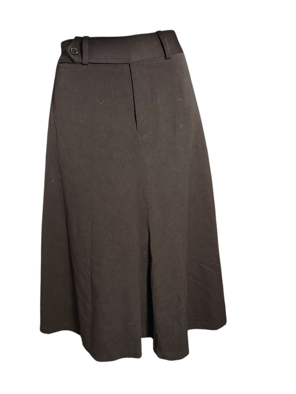 GRACE ELEMENTS Black A-Line Midi Skirt Size 6 Dark Academia Aesthetic 00029